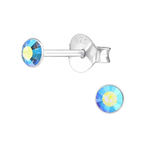 Pieniä pyöreitä korvarenkaat  hopea