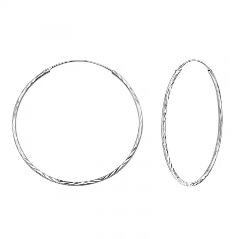 40 mm pyöreitä rengas  hopea