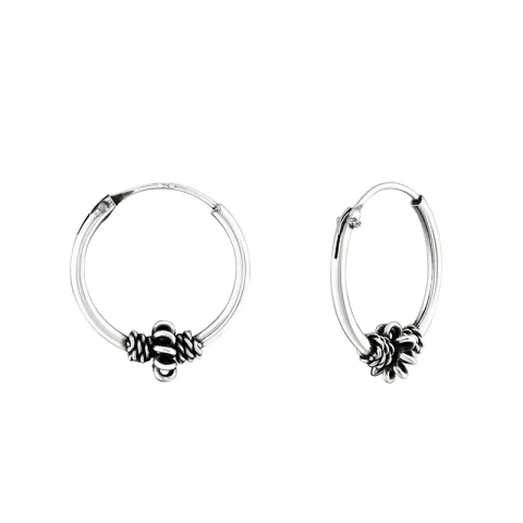 14 mm Bali rengas oksidoitua sterlinghopeaa
