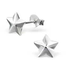 Tähti nappikorvakorut  hopea