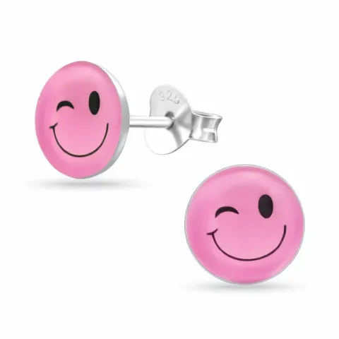 Vilkkua hymiö korvarenkaat  hopea