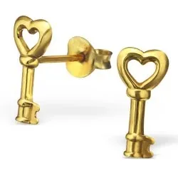 Avain korvarenkaat  kullattua hopeaa