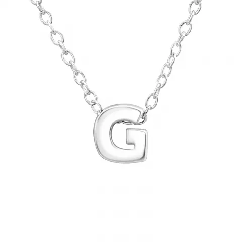 G-kirjain kaulaketju, jossa on riipus  hopeaa riipus hopea