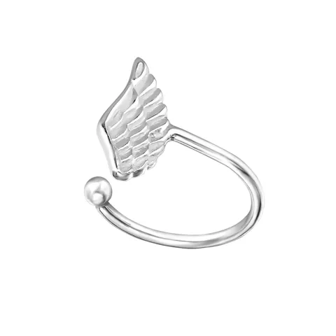 Siivet ear cuff hopea