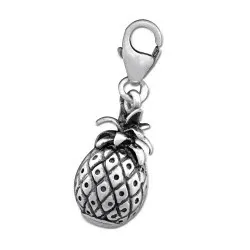 Ananas charm  oksidoitua sterlinghopeaa 