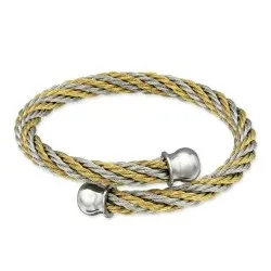 Kierretty rannekoru ruostumaton teräs 13 cm - 17 cm x