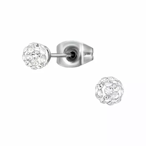 5 mm pyöreitä nappikorvakorut  teräs