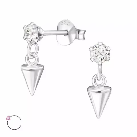 zirkoni korvarenkaat  hopea