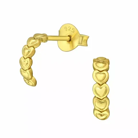 sydän creole korvakorut  kullattu hopea