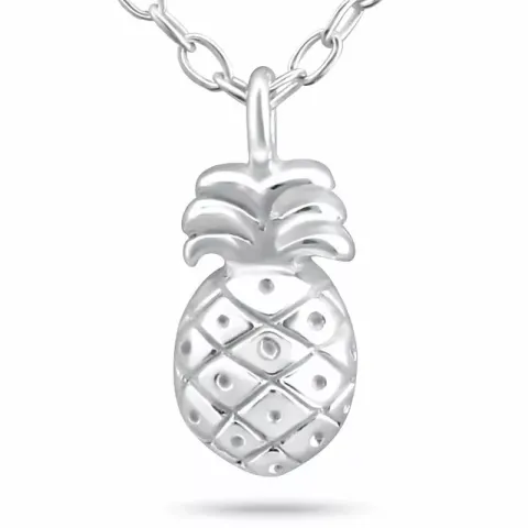 Pieni ananas kaulaketju hopeaa