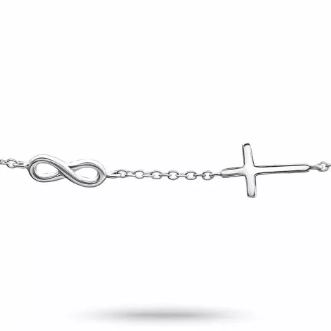 ääretön-merkki risti rannekoru  hopeaa riipus hopeaa