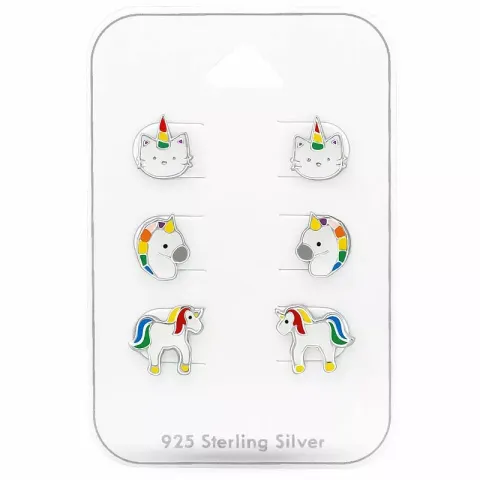 kalliita korvakorut lapsille  hopea