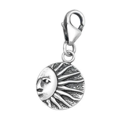 aurinko charm oksidoitua sterlinghopeaa