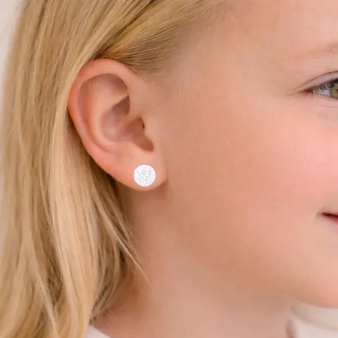 8 mm kukka korvarenkaat  hopea - Little Ones