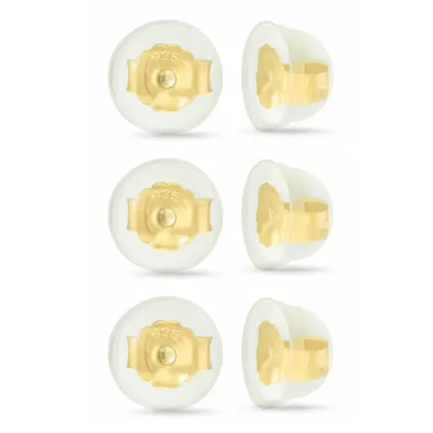 3 paria perhonen  kullattu hopea