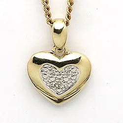 kultaa sydänriipus 8 karaatti kultaa 0,025 ct