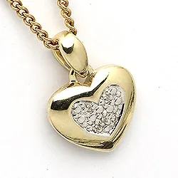 kultaa sydänriipus 8 karaatti kultaa 0,025 ct