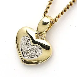 kultaa sydänriipus 8 karaatti kultaa 0,025 ct