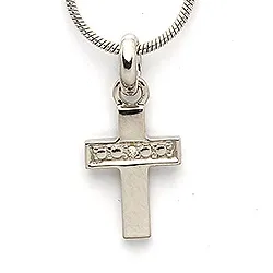 risti riipus 8 karaatti valkokultaa 0,004 ct