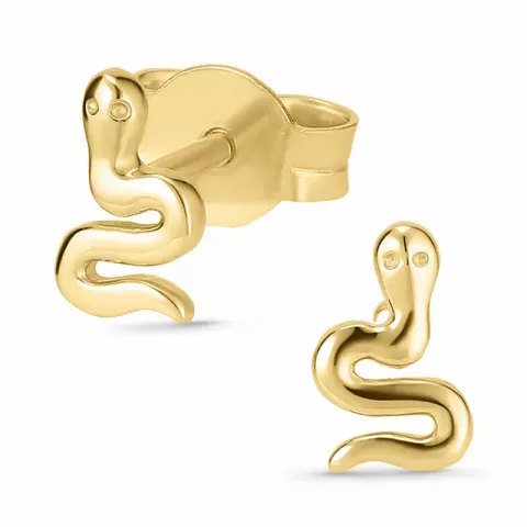 käärme nappikorvakorut 9 karaatin kultaa