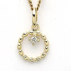 Pyöreä riipus  8 karaatin kultaa