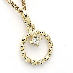 Pyöreä riipus  8 karaatin kultaa