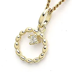 Pyöreä riipus  8 karaatin kultaa