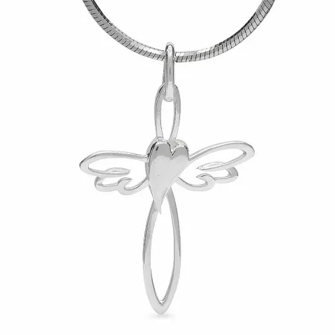 Sydän risti riipus  hopeaa