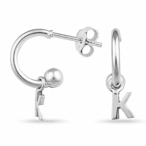 k-kirjain rengaskorvakorut  hopea