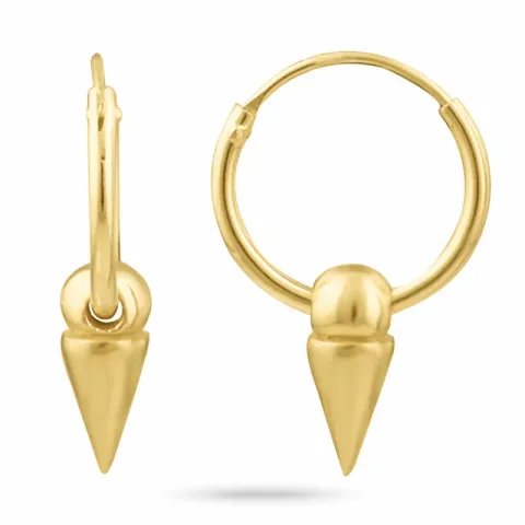 12 mm creole korvakorut  kullattu hopea