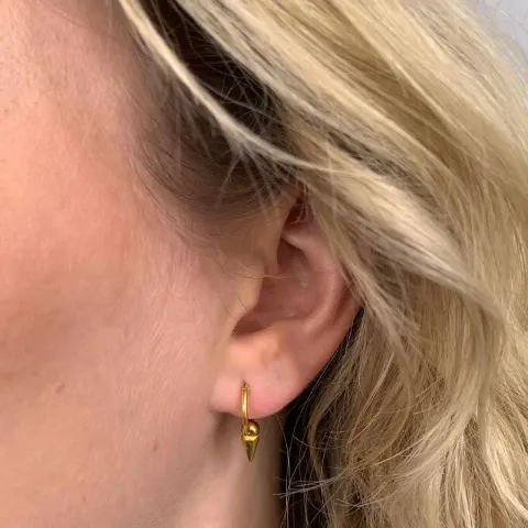 12 mm creole korvakorut  kullattu hopea