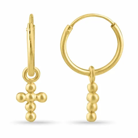 12 mm risti creole korvakorut kullattu hopea