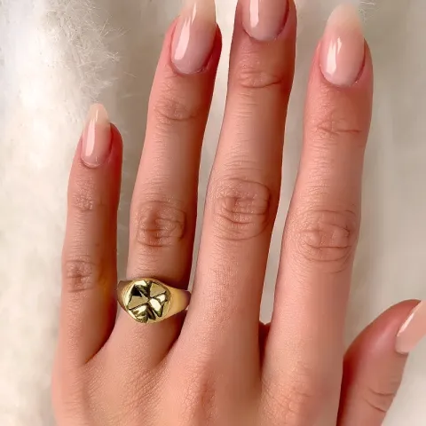 sormus naarmuilla kullattua hopeaa