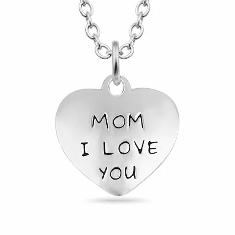 äiti I love you riipus hopeaa