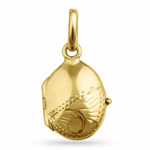 13 x 22,5 mm ovaali medaljonki kullattua hopeaa