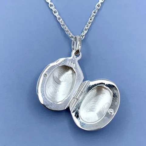 12,5 x 19 mm ovaali medaljonki hopeaa