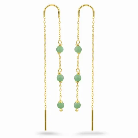 amatsoniitti ketjukorvakorut  kullattu hopea - Loom Stones