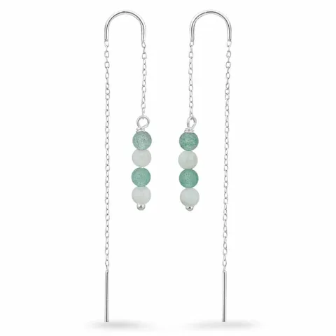 amatsoniitti ketjukorvakorut  hopea - Loom Stones