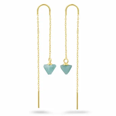 amatsoniitti ketjukorvakorut  kullattu hopea