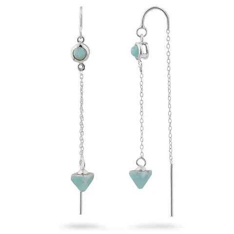 amatsoniitti ketjukorvakorut  hopea