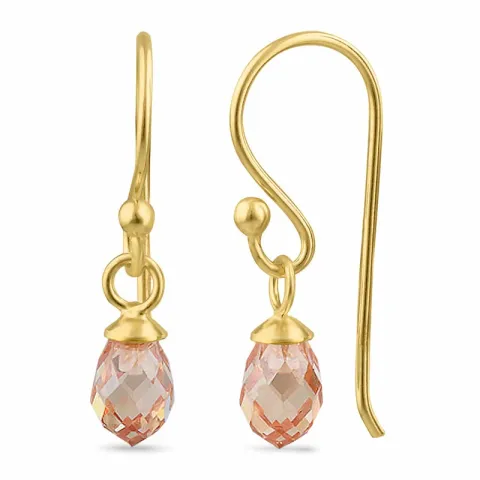 samppanjanvärinen zirkoni ear lines  kullattua hopeaa - Loom Stones