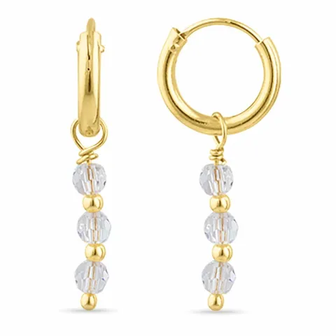 12 mm pitkät rengas  kullattu hopea