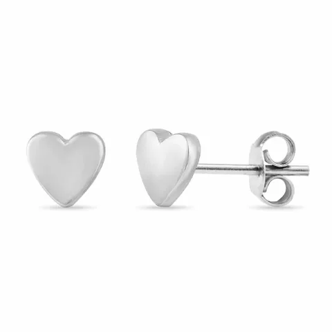 sydän nappikorvakorut  hopea