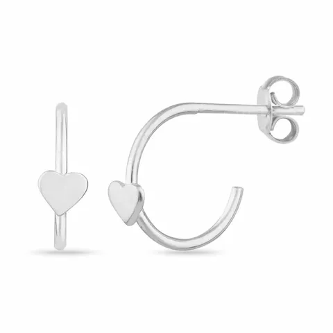 sydän rengaskorvakorut  hopea