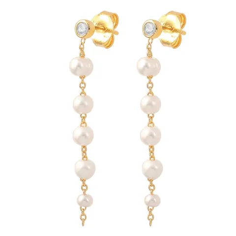 Hultquist helmi korvarenkaat  kullattua hopeaa valkoinen zirkoni