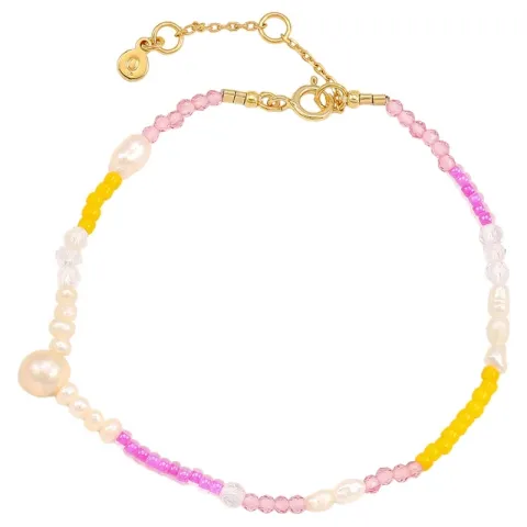 Hultquist Pink Rainbow rannekoru  kullattua hopeaa