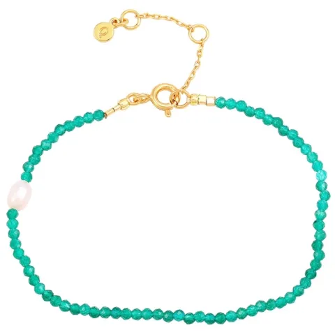 Hultquist Ruth vihreä rannekoru  kullattua hopeaa