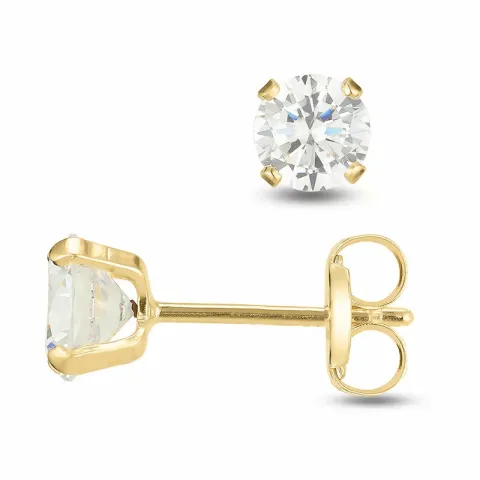 5 mm nappikorvakorut 9 karaatin kultaa kanssa zirkoni - Gold Collection