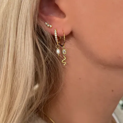 14 mm Nava Elsa helmi rengas kullattua hopeaa valkoinen zirkoni