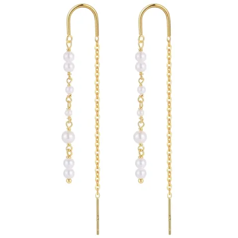 Nava Ekans helmi ketjukorvakorut  kullattua hopeaa